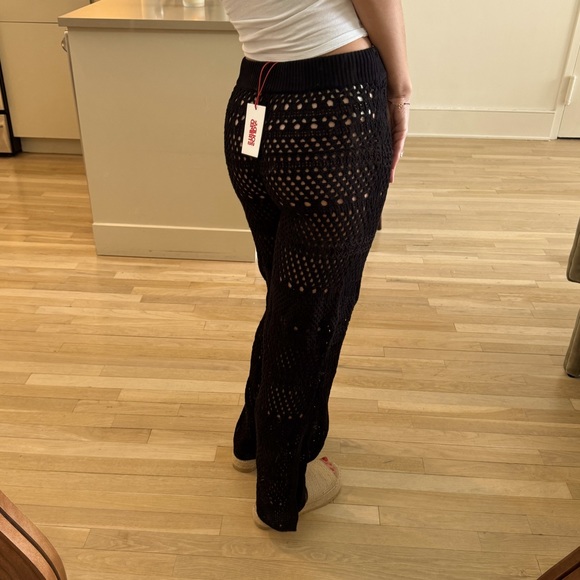 Never Worn - Solid & Striped Logan Crochet Pant - black size S - Picture 6 of 6